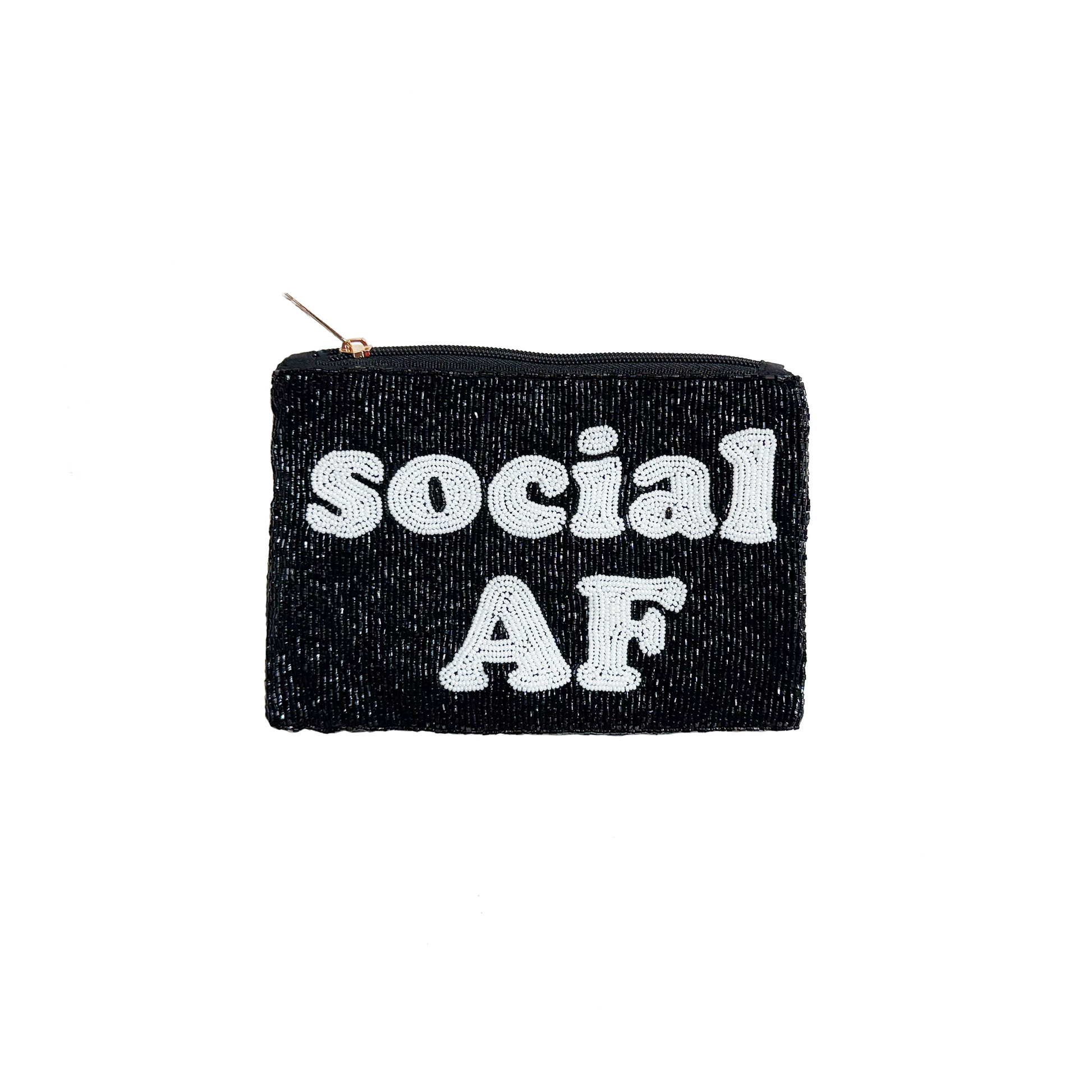 Social AF Purse Black and White