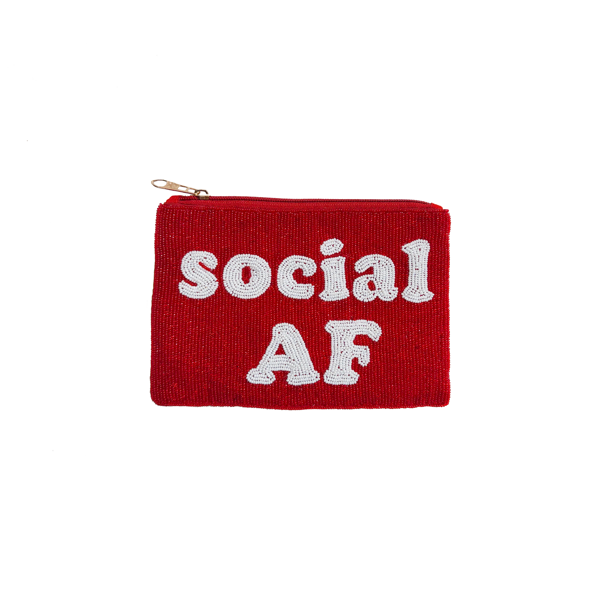 Social AF Purse Red and White