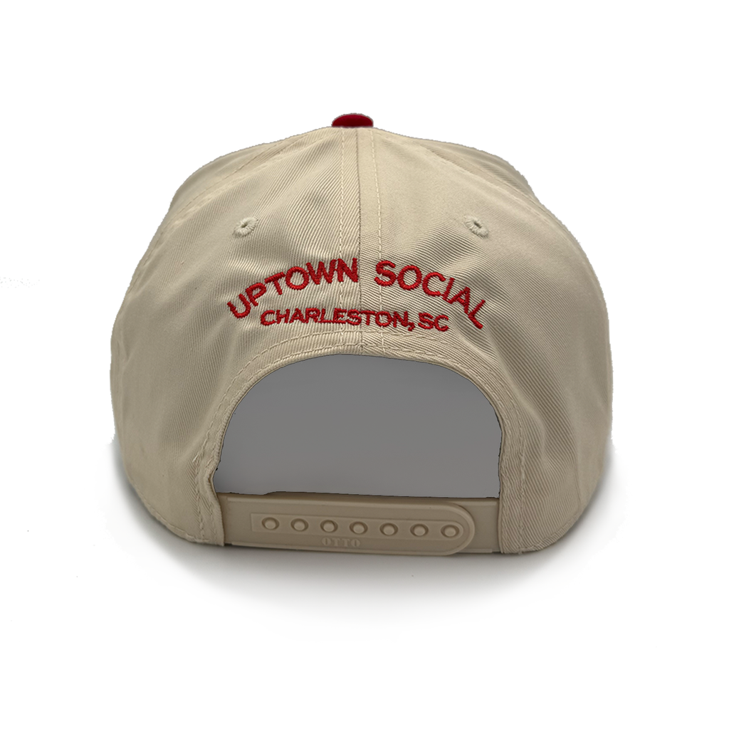 SOCIAL Hat Cream and Red
